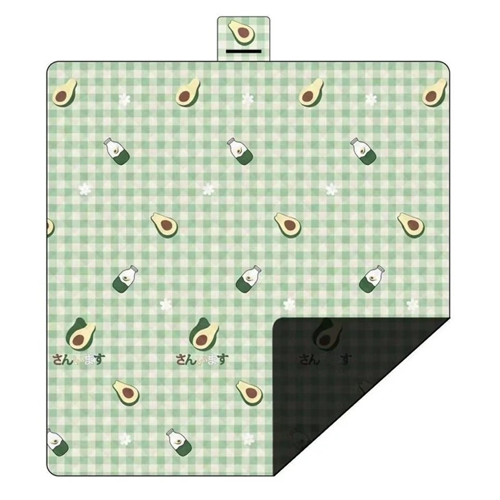 green picnic blanket