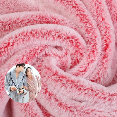 Mākslīgās kažokādas audums ar trušu gariem matiem