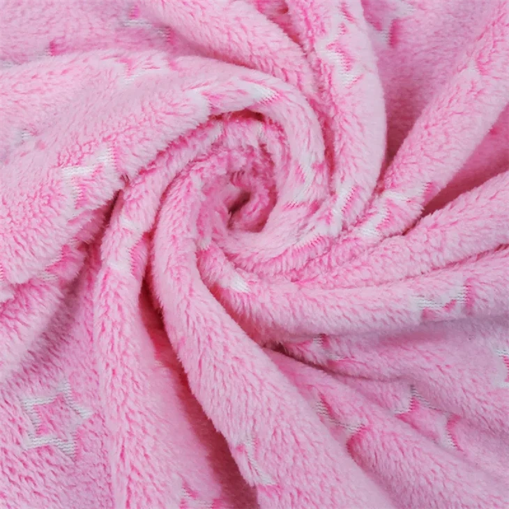 Multicolor Embossed Printed Flannel Coral Fleece in stock