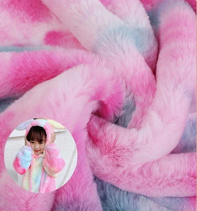 Print Rabbit Faux Fur Fabric