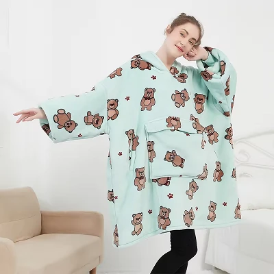 Cozy Sherpa Hoodie Blanket